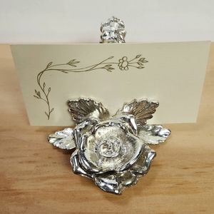 Vintage Princess House Heritage Rose Napkin Ring/Place Card Holders